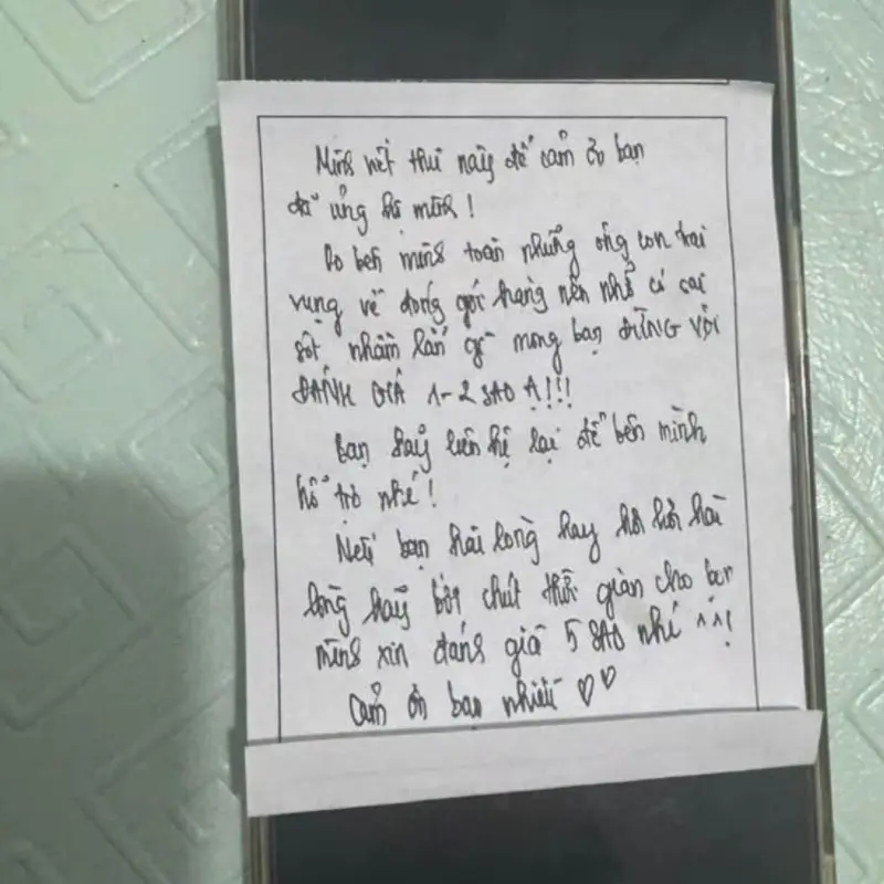Thư cảm ơn quý khách hàng - cây lau nhà 1